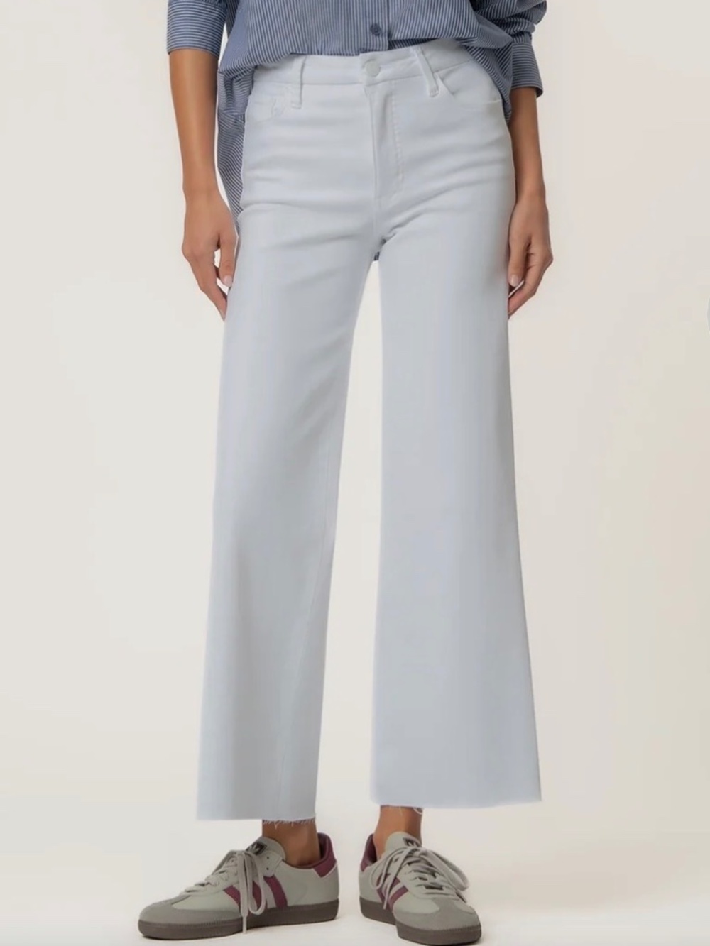 Meg High Rise Wide Leg in Optic White - size 16